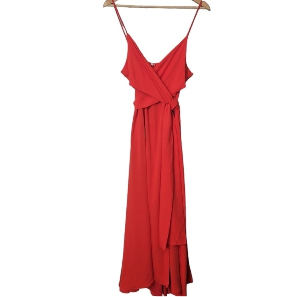 Silvia Tcherassi Red Revue Tie-Waist Midi Dress NWT
